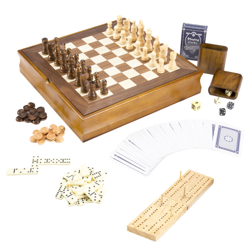 Hey! Play! 7In1 Wooden Board Game & Reviews Wayfair